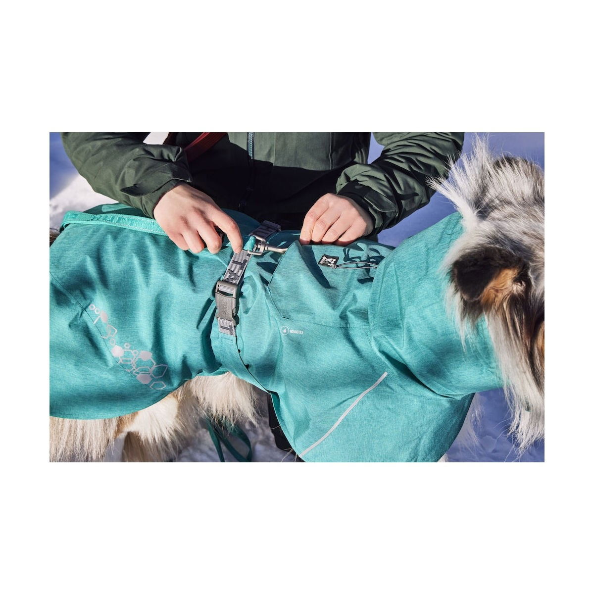 Hurtta Monsoon III Eco  sadetakki turkoosinvihreä