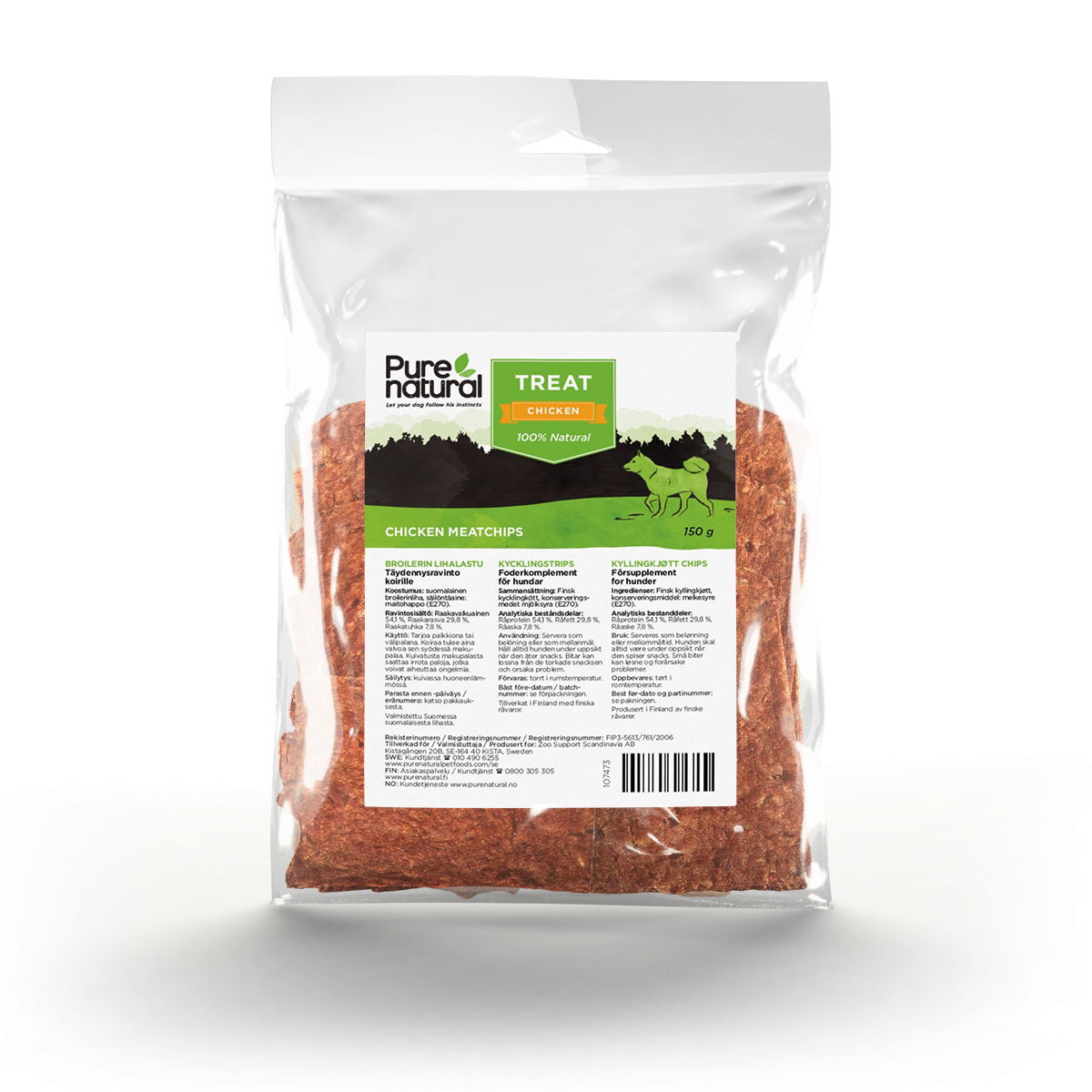 Purenatural Broilerin Lihalastu koiralle 150 g