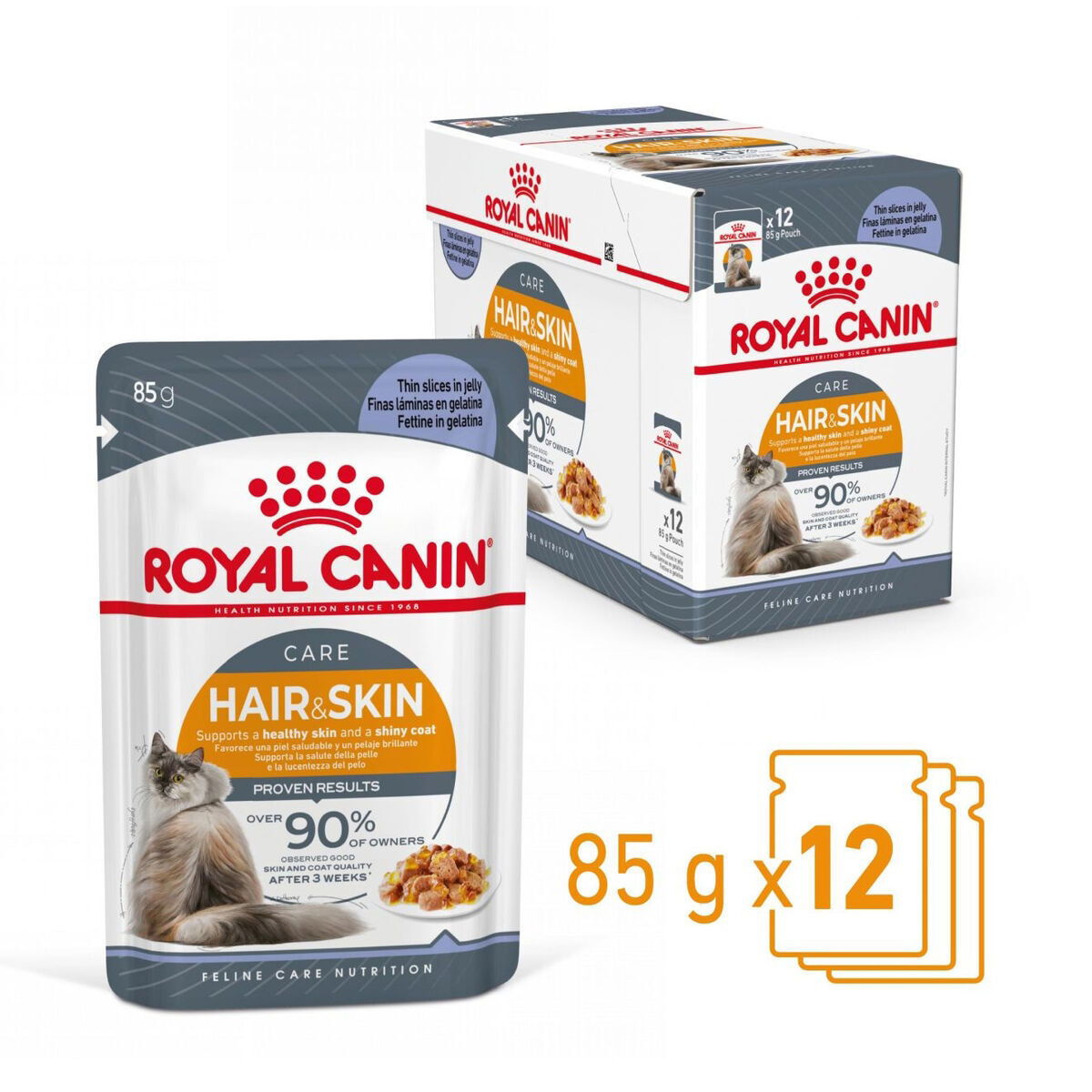 Royal Canin Hair & Skin Care Jelly Adult kissan märkäruoka