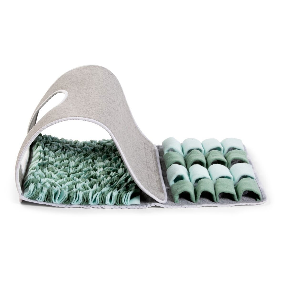 L&B Shaggy Cat Cave mat vihreä/harmaa 