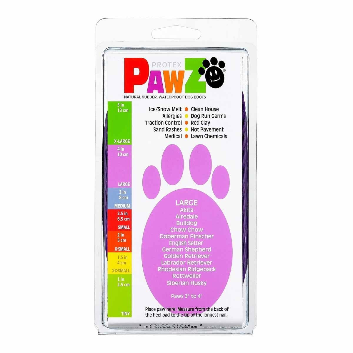 PawZ dog rubber boots color 12pcs
