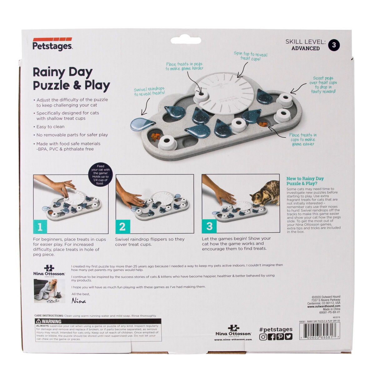 Nina Ottosson Cat Rainy Day Puzzle and Play kissan aktivointipeli