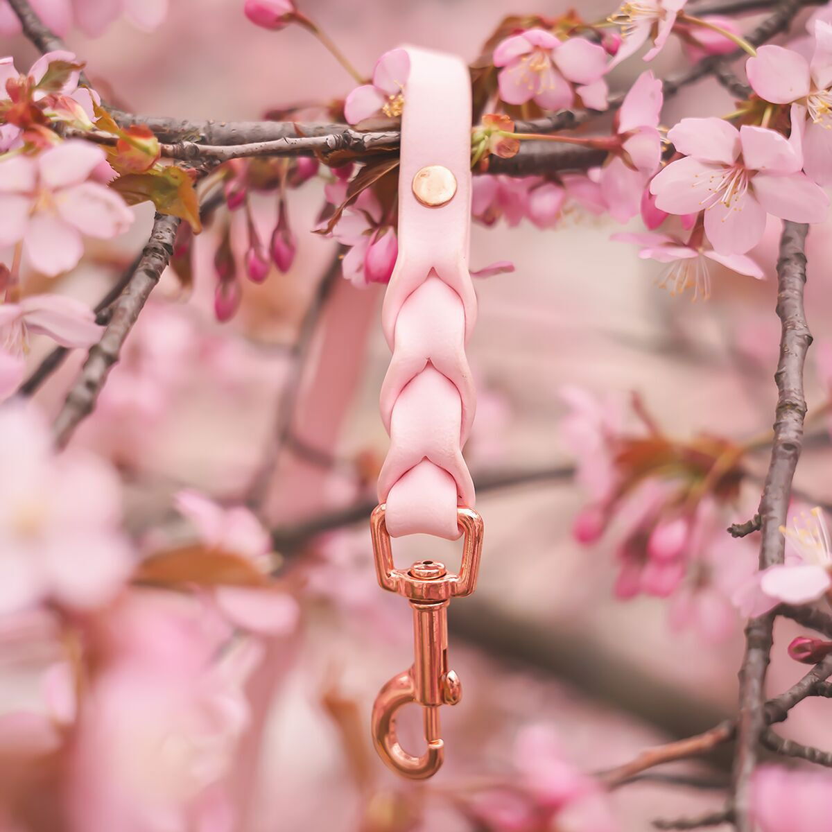 Tyylivoitto Braid leash, baby pink