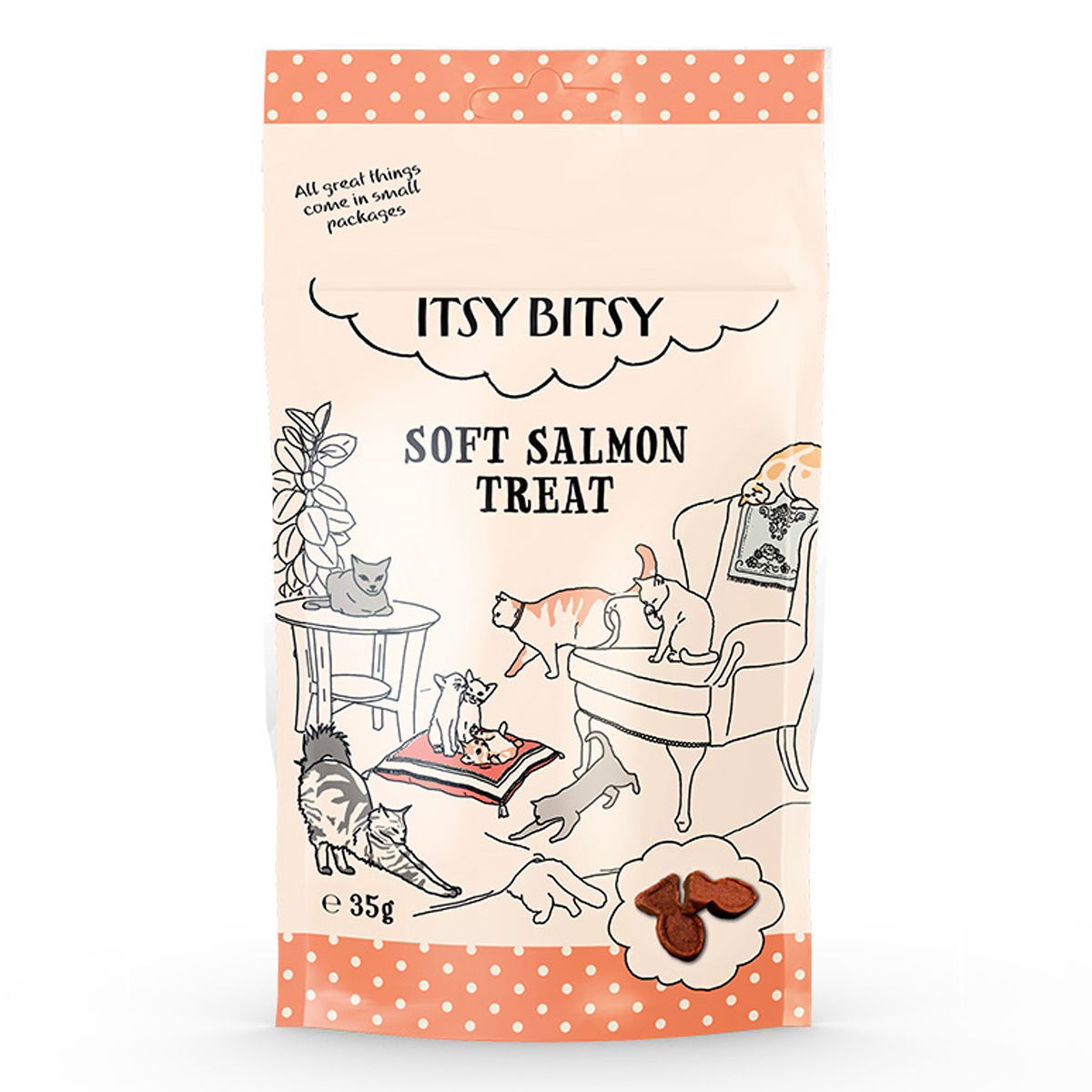 ItsyBitsy Cat Pehmeä herkkupala kala 35g