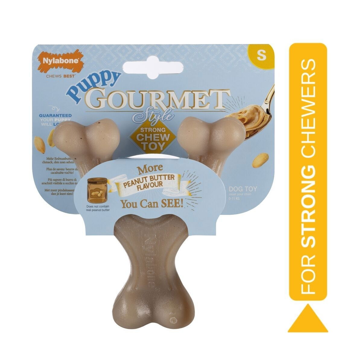 Nylabone Puppy Gourmet wishbone peanut butter S