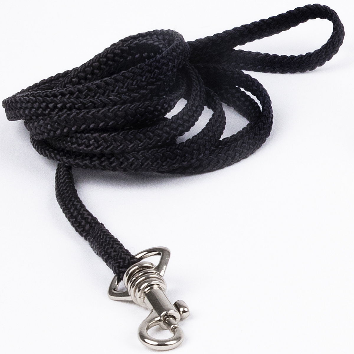 Show Dog Näyttelytalutin pyöreä hopean värisellä lukolla, musta