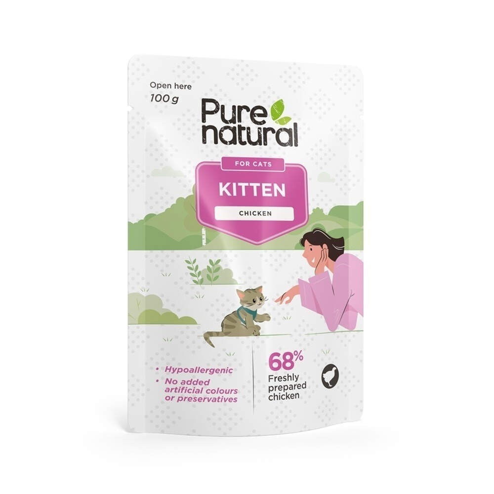 Purenatural Kitten Chicken kissan märkäruoka 100 g