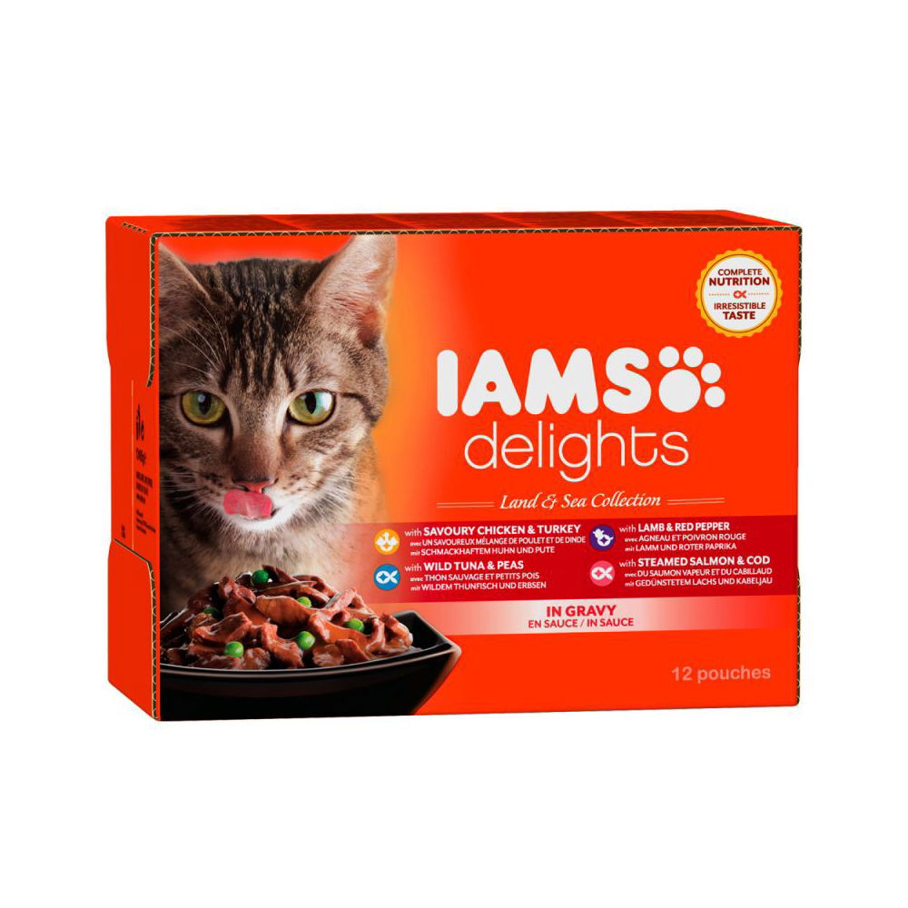 Iams Delights Land&Sea Collection Gravy - Multibox 12x85 g