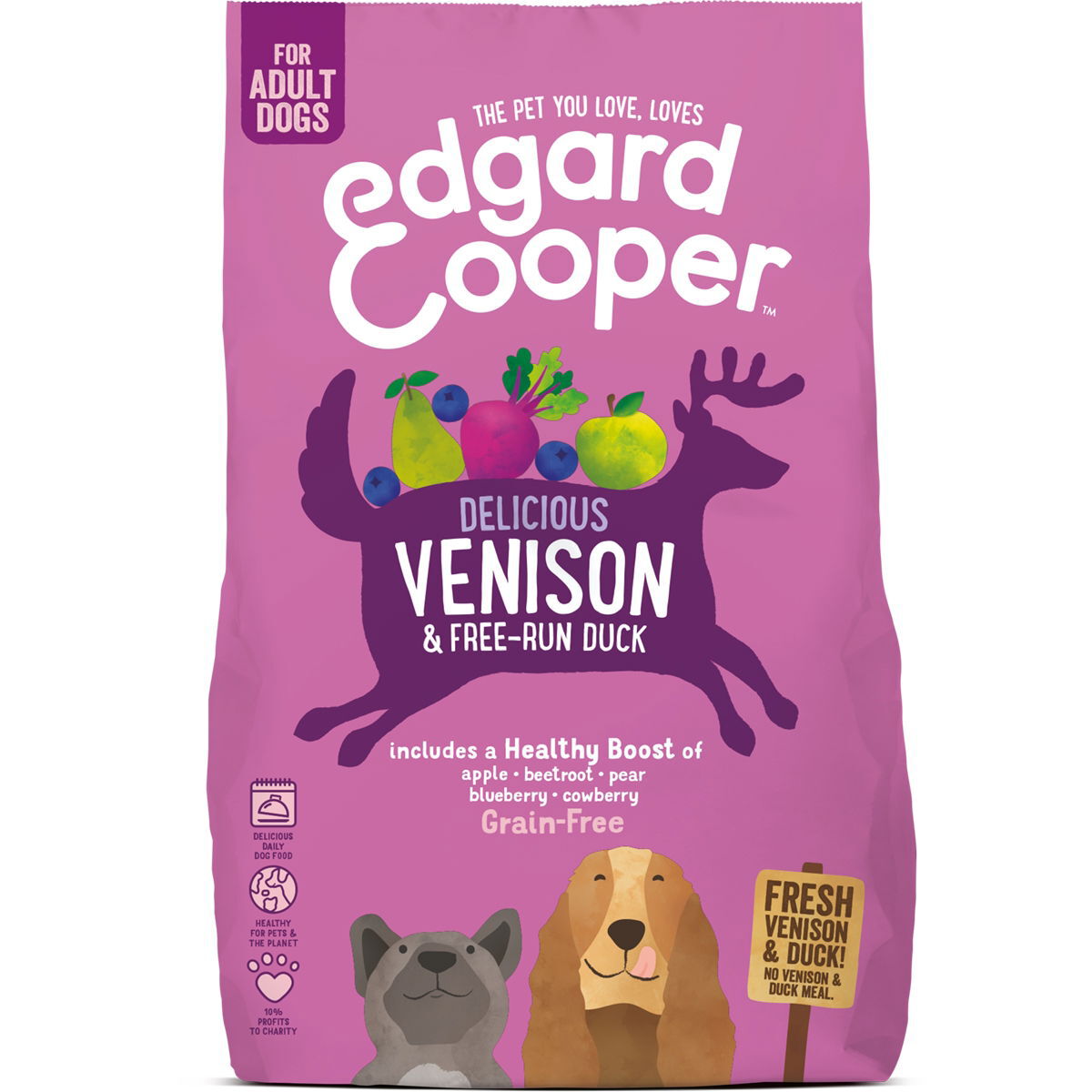 NOT IN USE Edgard & Cooper Dog Grain Free Venison & Duck 12 kg