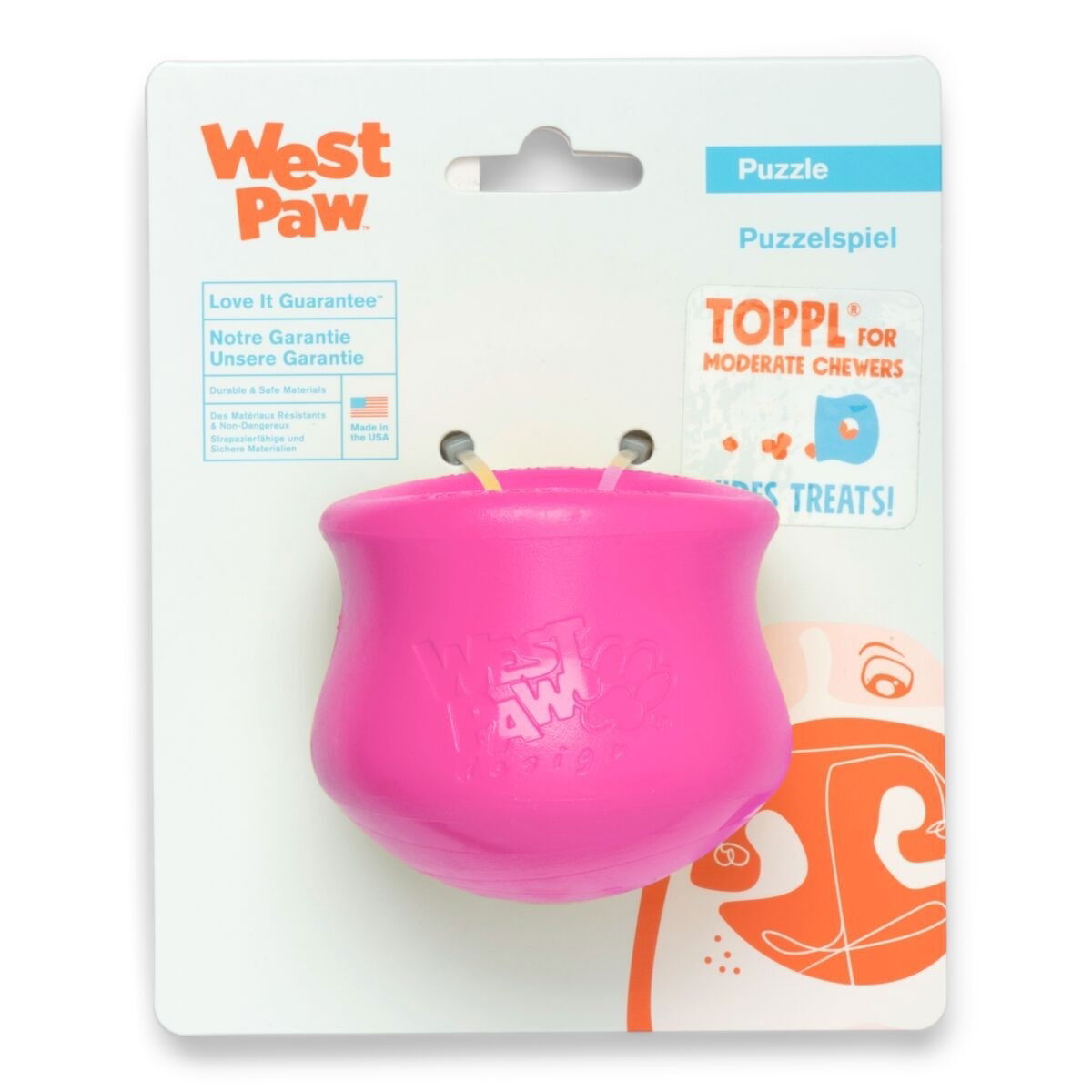 West Paw Toppl Limited Edition aktivointilelu pinkki