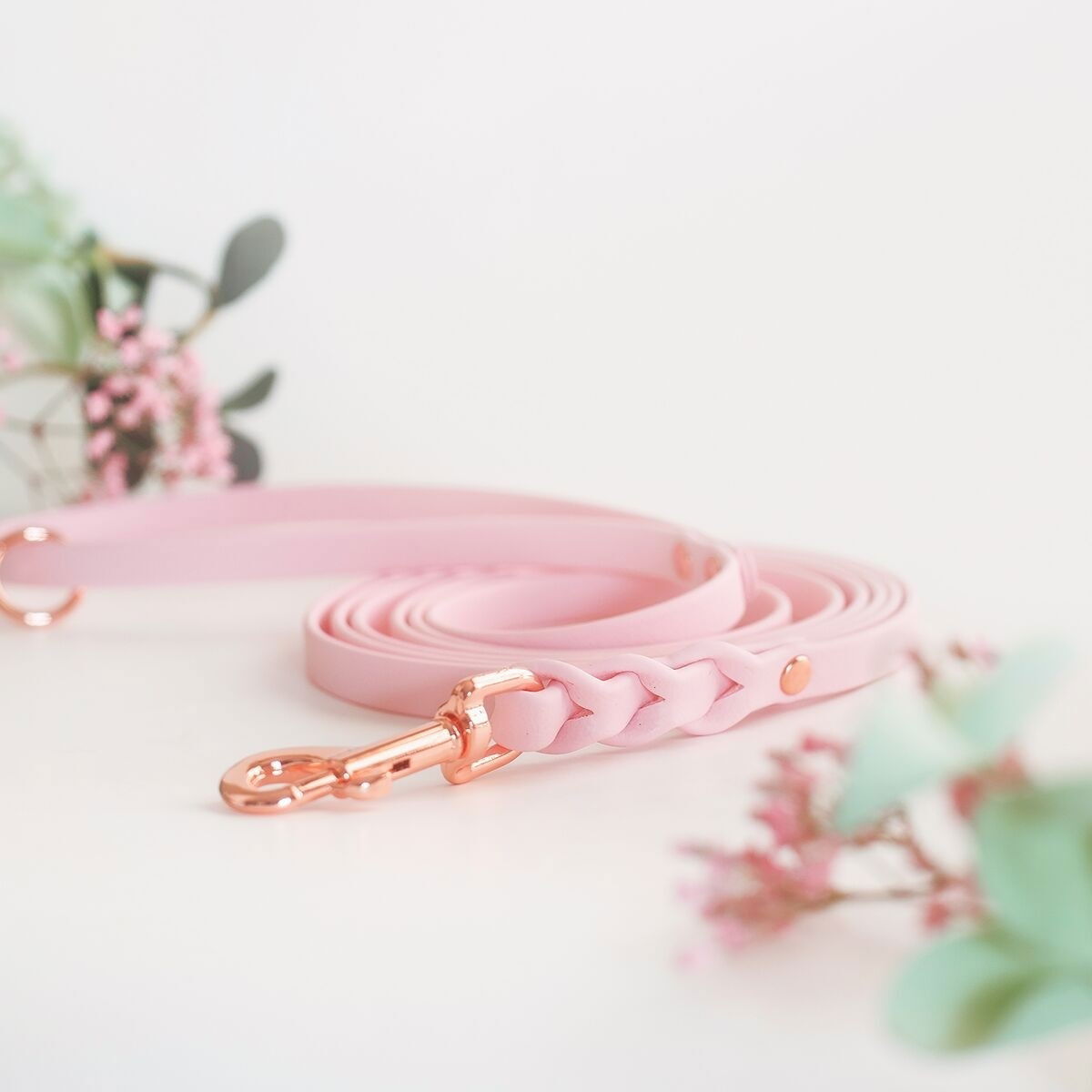 Tyylivoitto Braid leash, baby pink