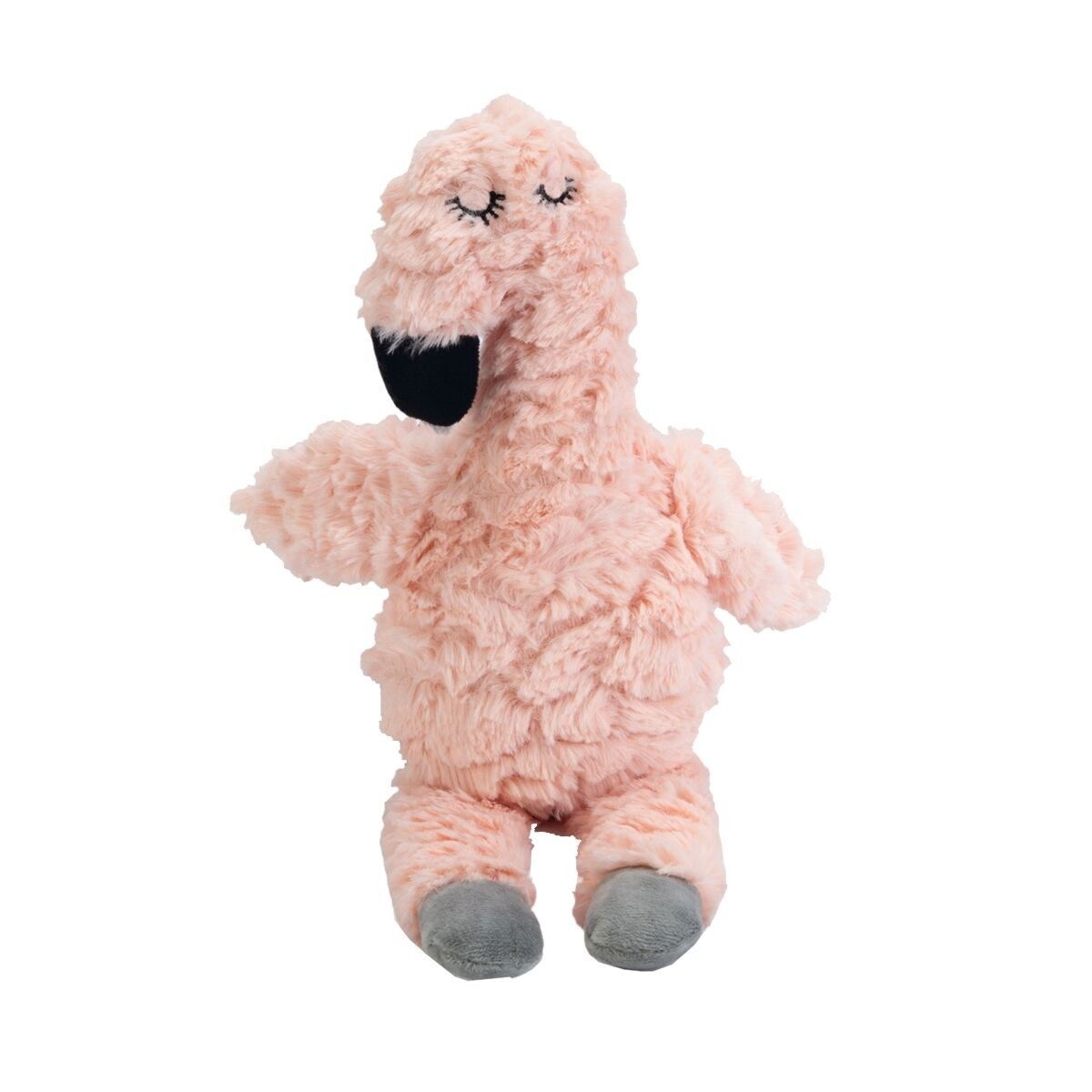 Beeztees puppy cuddle toy flamingo