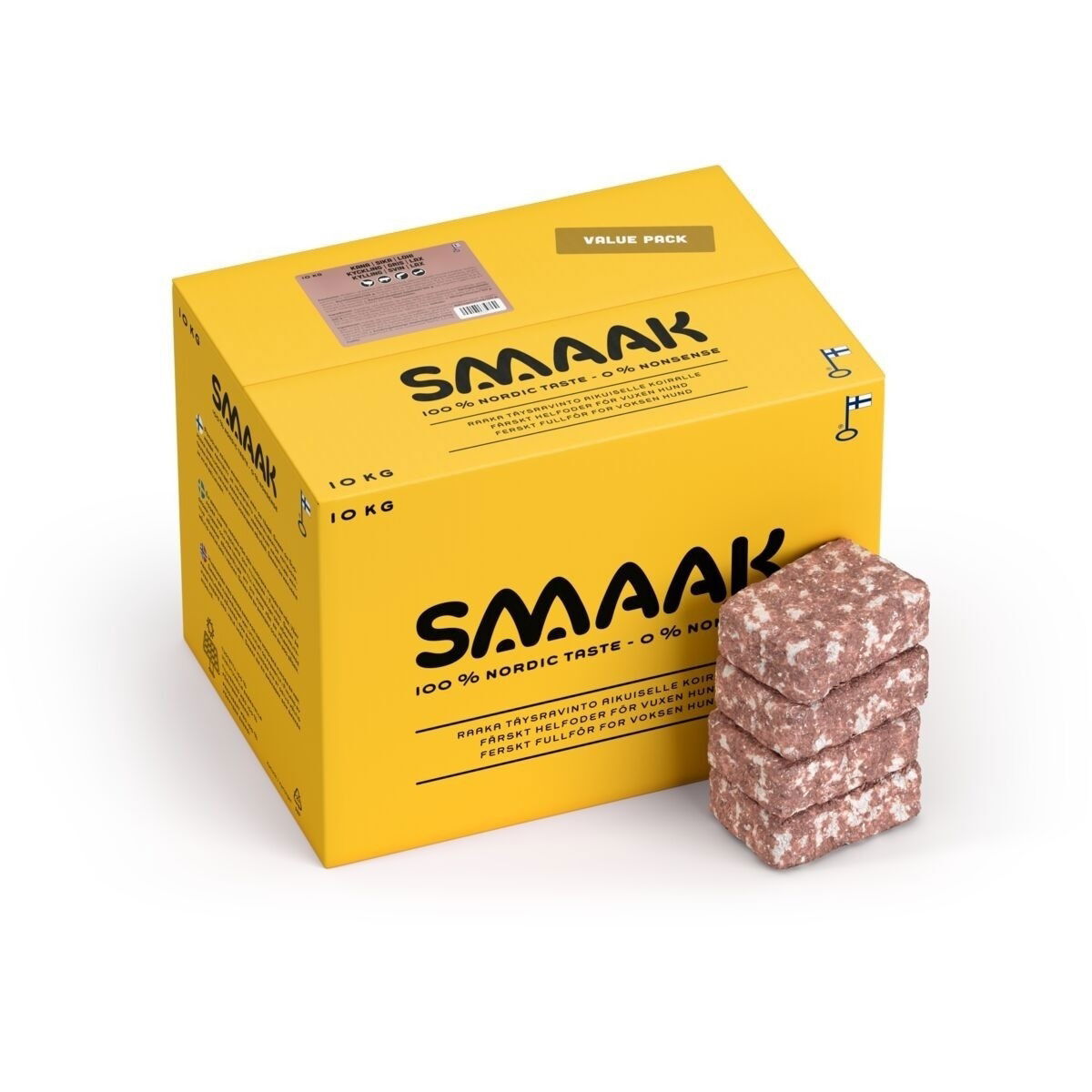 Smaak Raw Complete Adult - Chicken, Pork & Salmon 500g