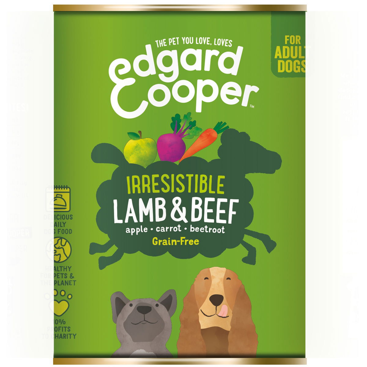 Edgard&Cooper Dog lammas & nauta 400 g