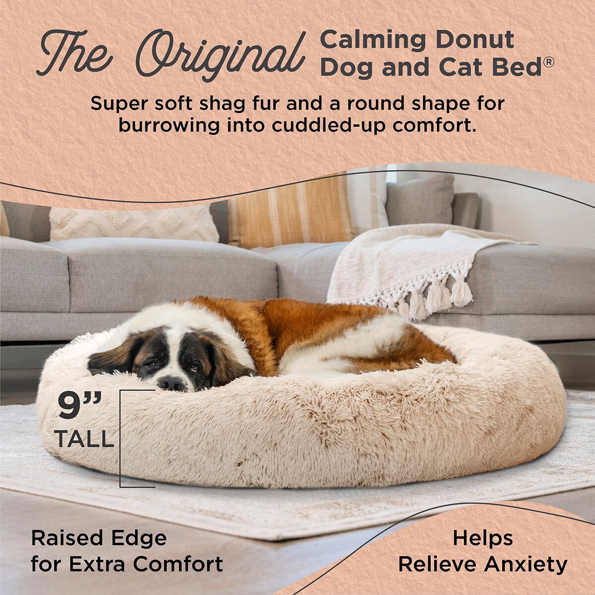 Best Friends by Sheri Donut bed shag