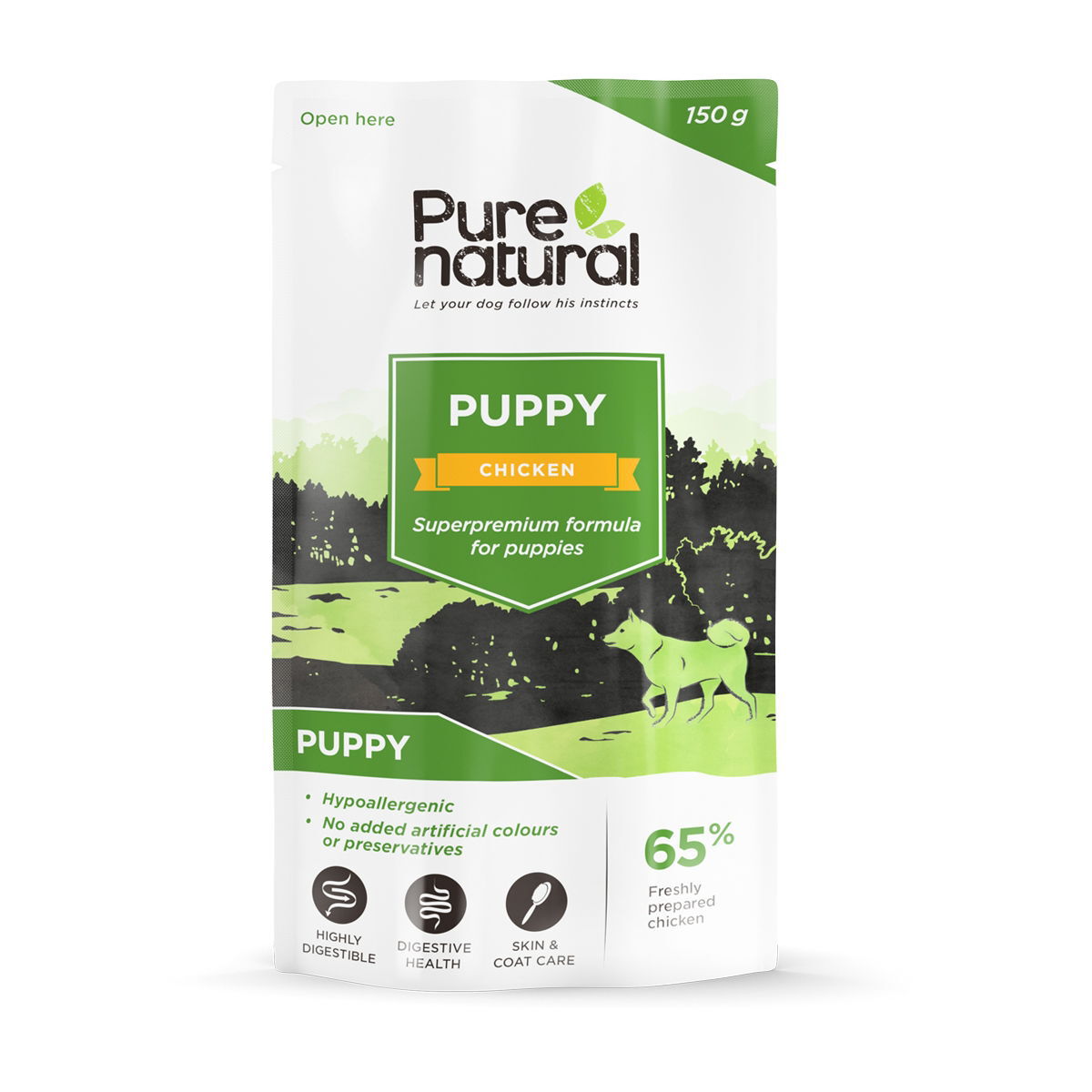 Purenatural Puppy Chicken with Rice märkäruoka 150g