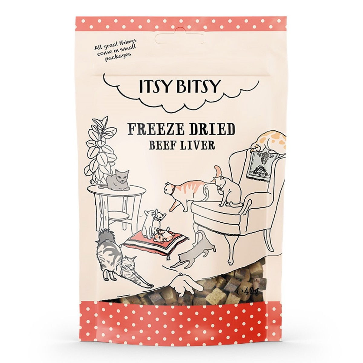 ItsyBitsy Freeze Dried naudanmaksa kissalle