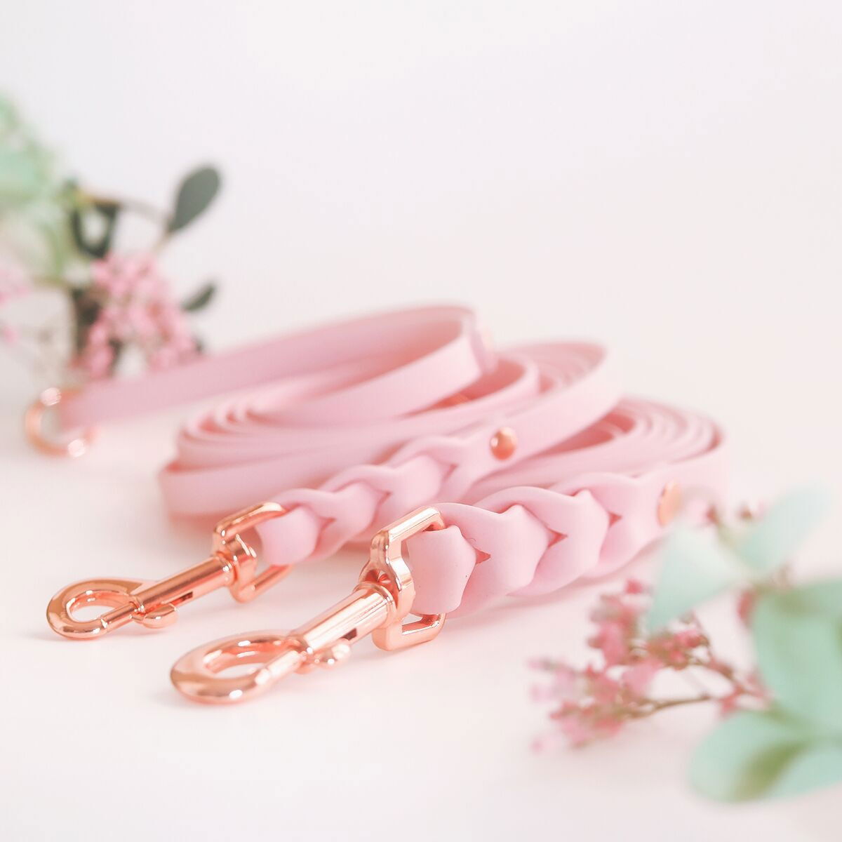 Tyylivoitto Braid leash, baby pink