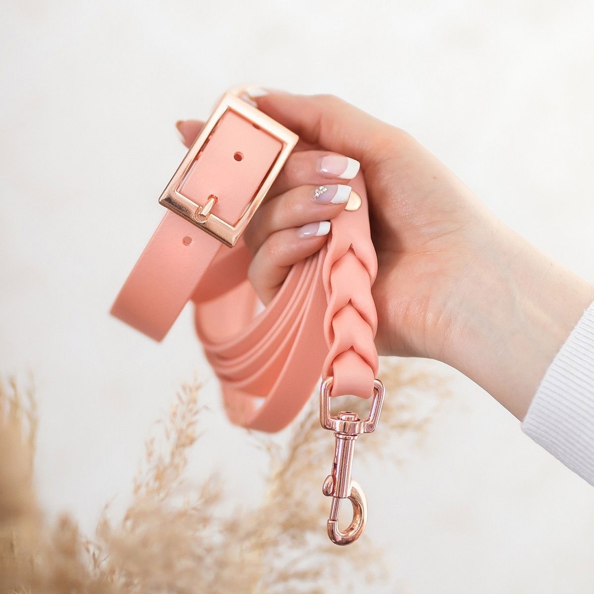 Tyylivoitto Braid talutin, persikka/ruusukulta