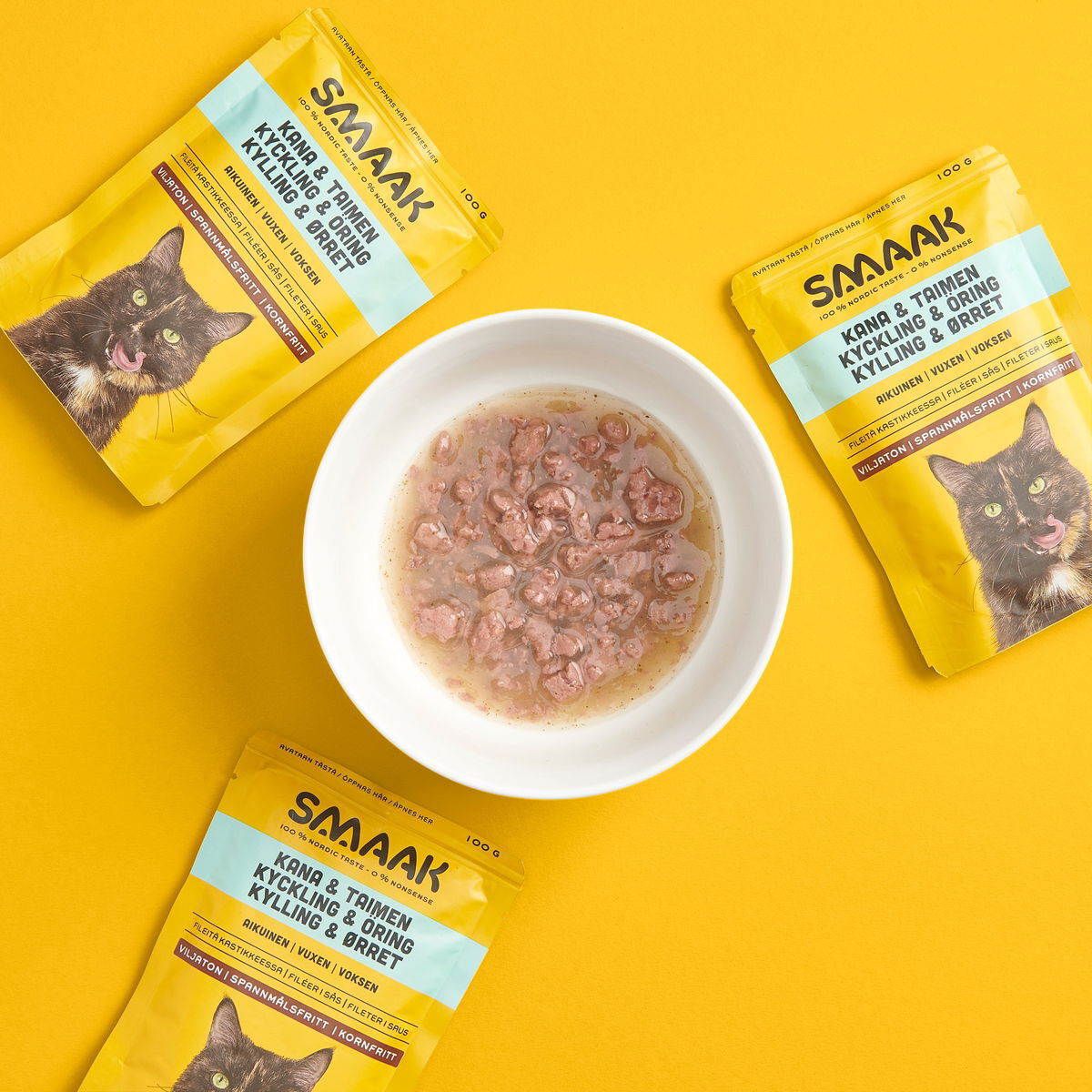 SMAAK Cat Adult kana & taimenfilee kastikkeessa 100 g