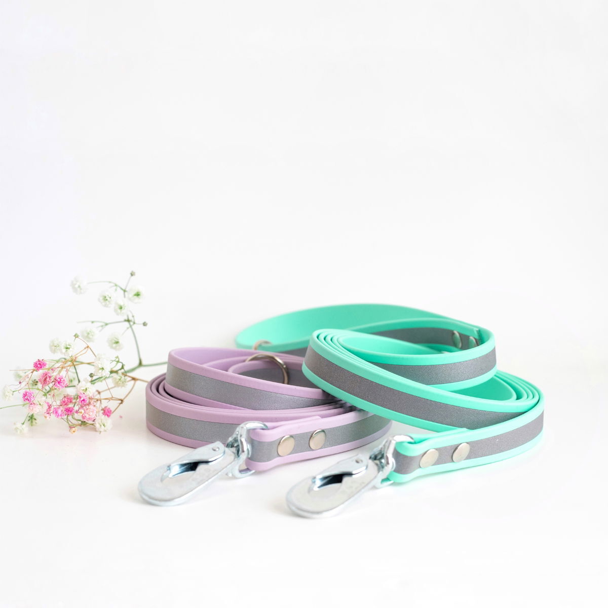 Tyylivoitto Shine EAZY reflective leash, mint