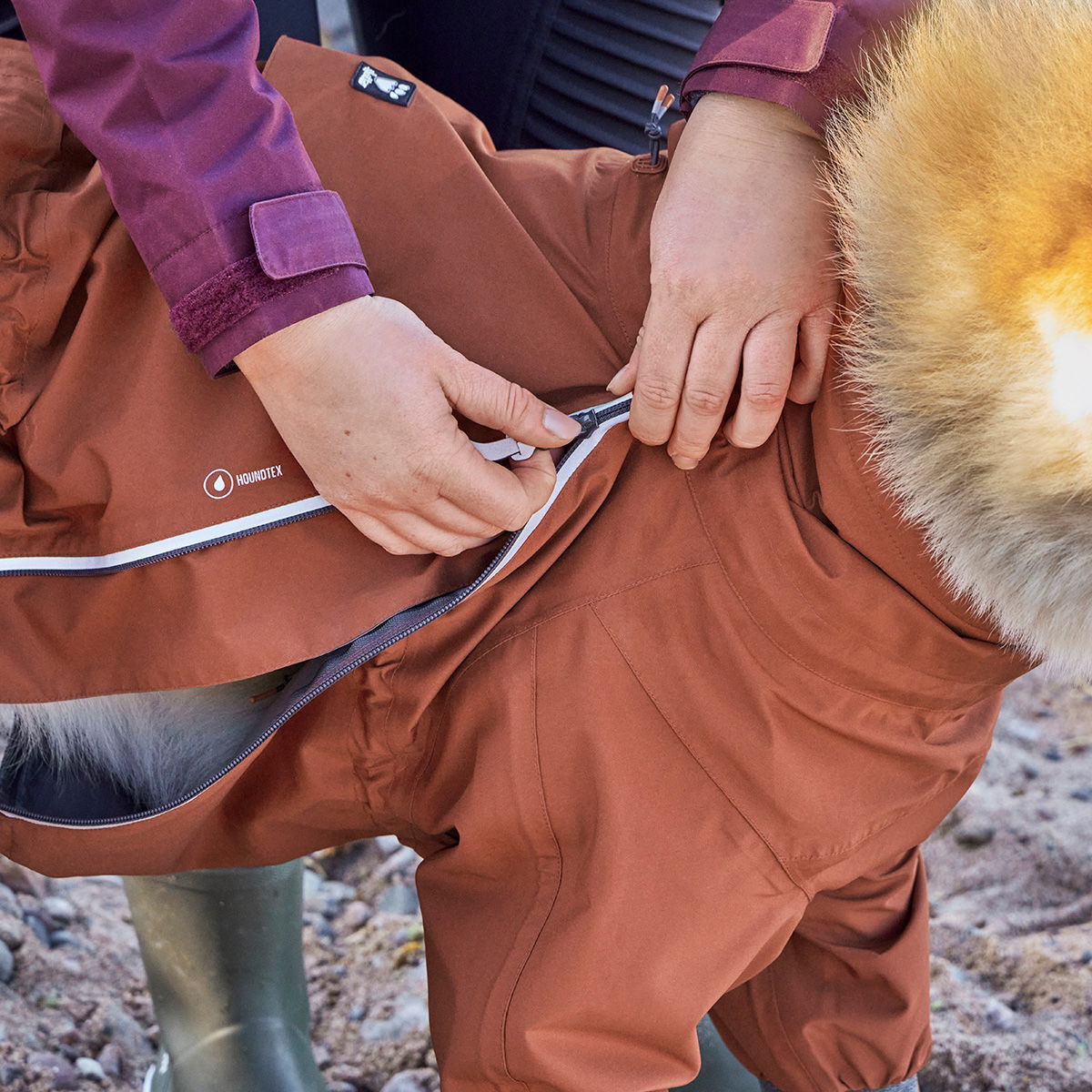 Hurtta Mudventure ECO overall, cinnamon