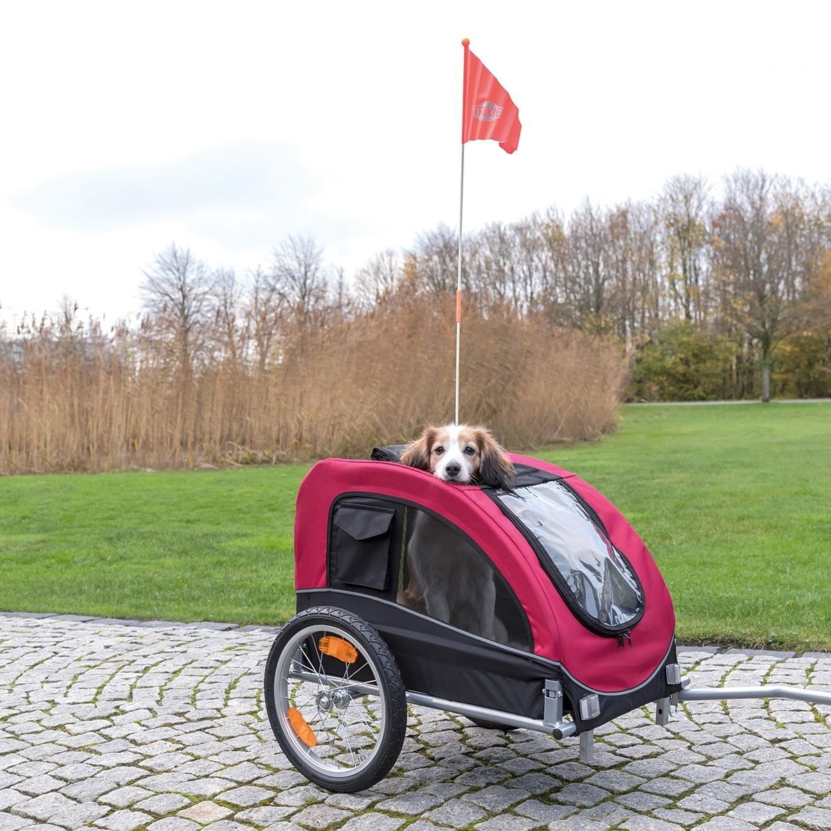 Trixie Bicycle trailer black/red 