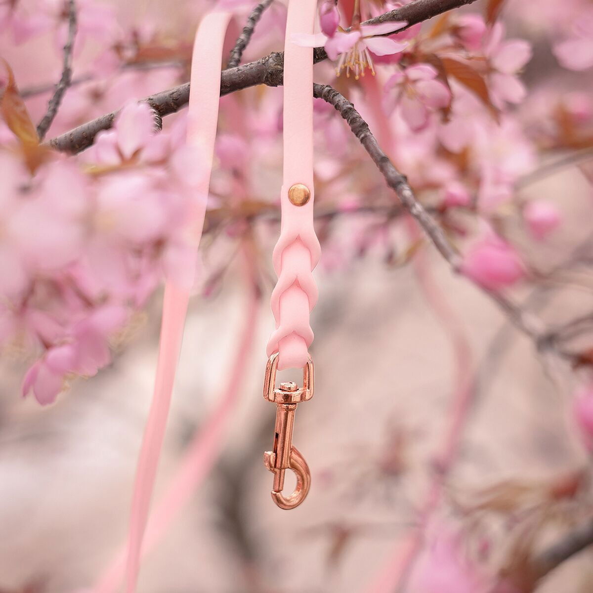 Tyylivoitto Braid leash, baby pink