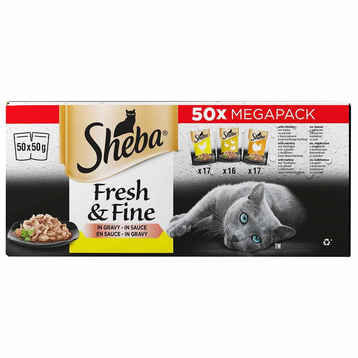 Sheba Fresh&Fine siipikarja 50x50g
