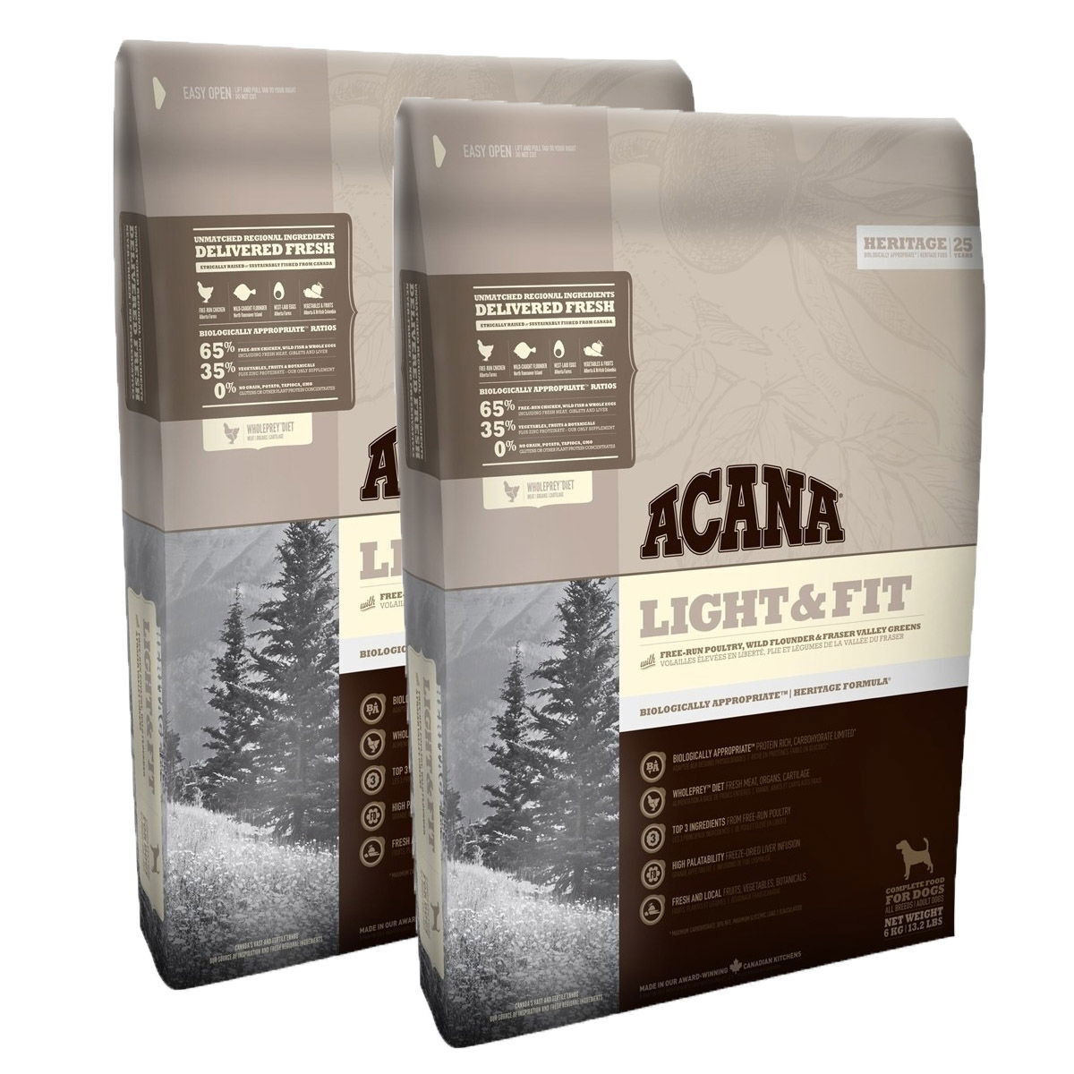 Acana Dog Light & Fit 2 x 11,4 kg