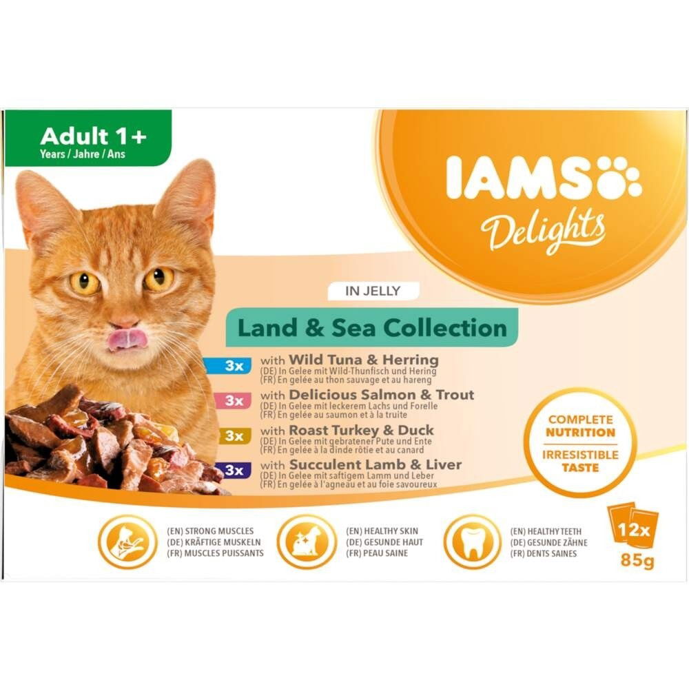 Iams Delights Land&Sea Collection Jelly - Multibox 12x85 g