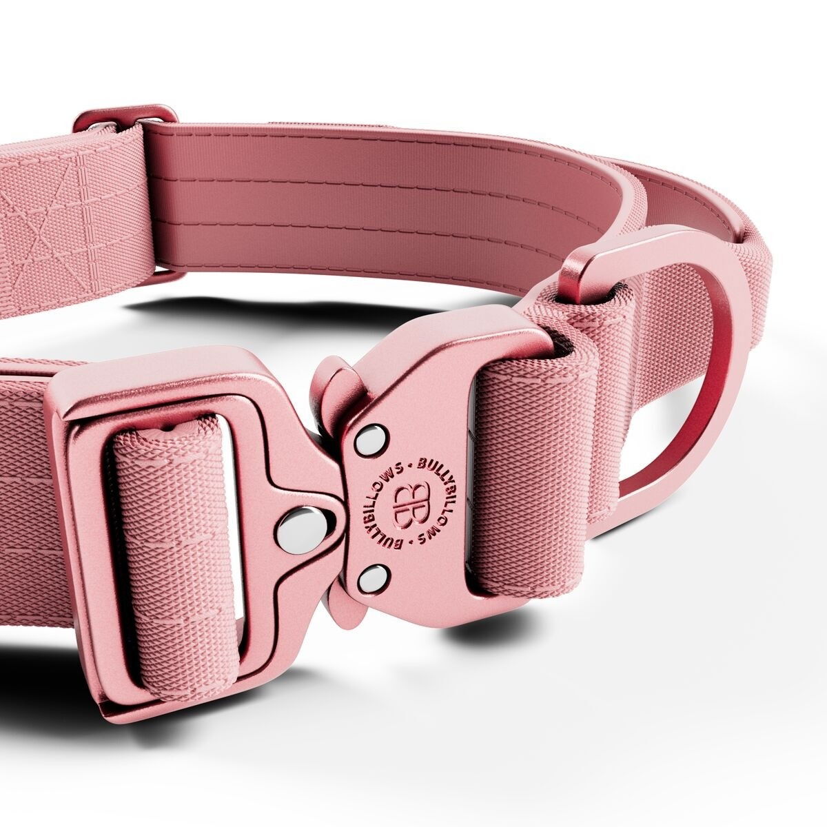 BullyBillows Combat Collar With Handle Pink x Pink 4cm