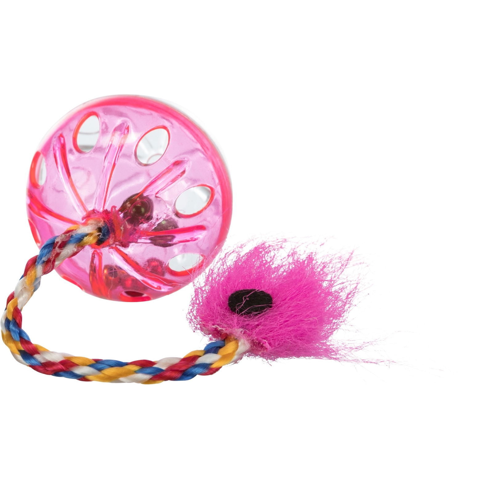 Trixie Rattling balls with tails 2 pcs ø 4cm