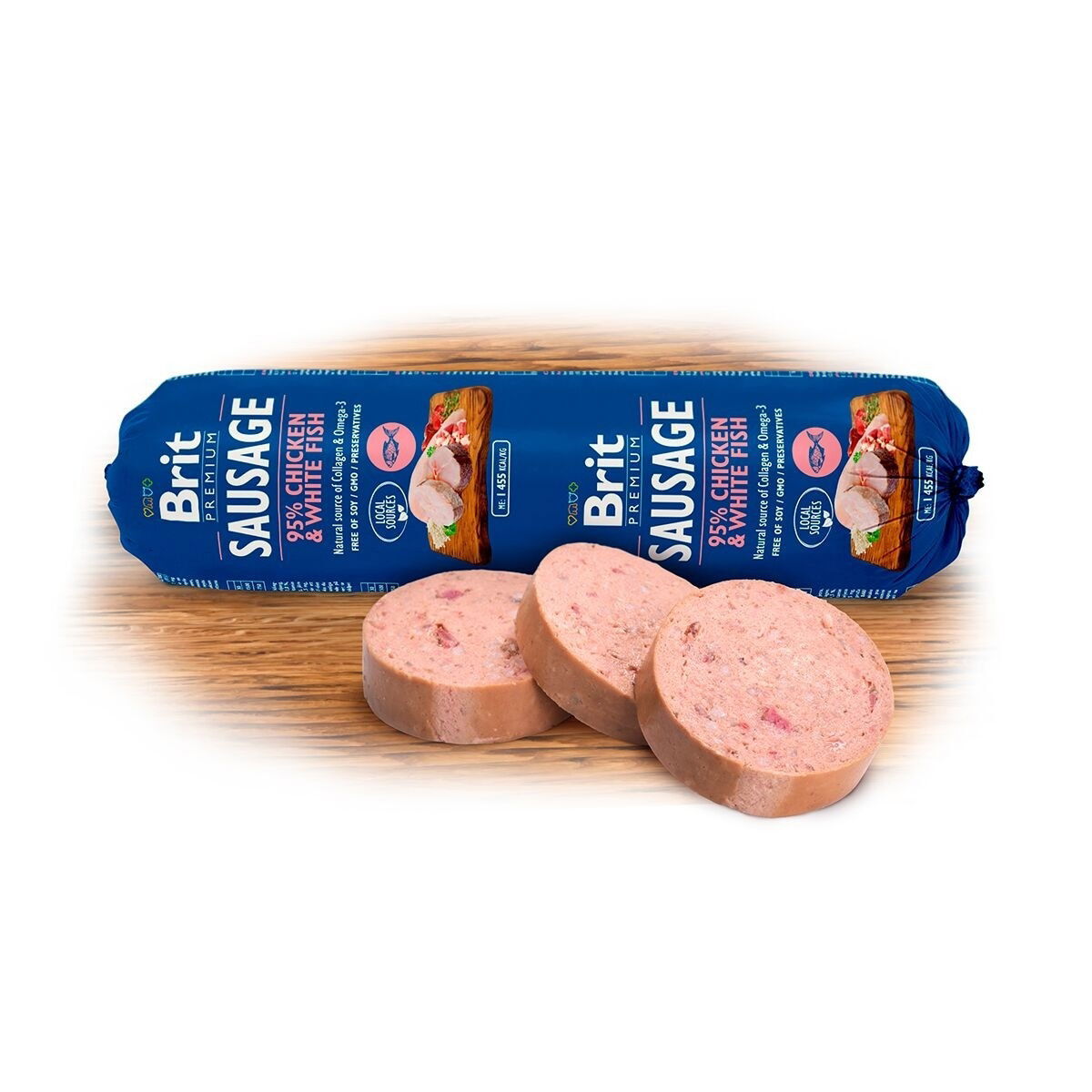 Brit Premium Sausage Chicken&White Fish 800g